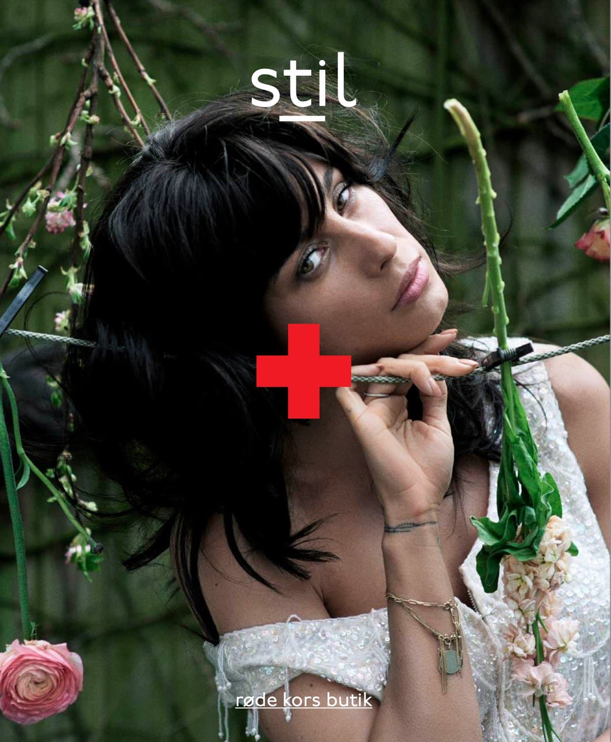 STIL magazine 2015 cover: singer Medina among flowers and branches