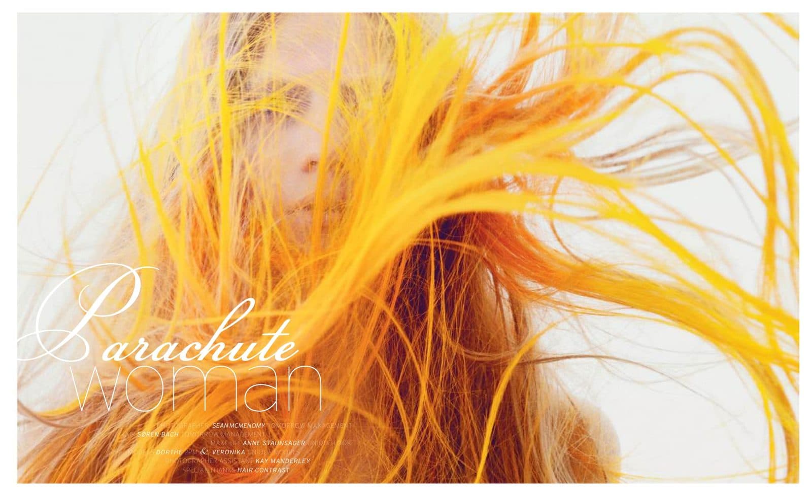 Opening spread of Parachute Woman