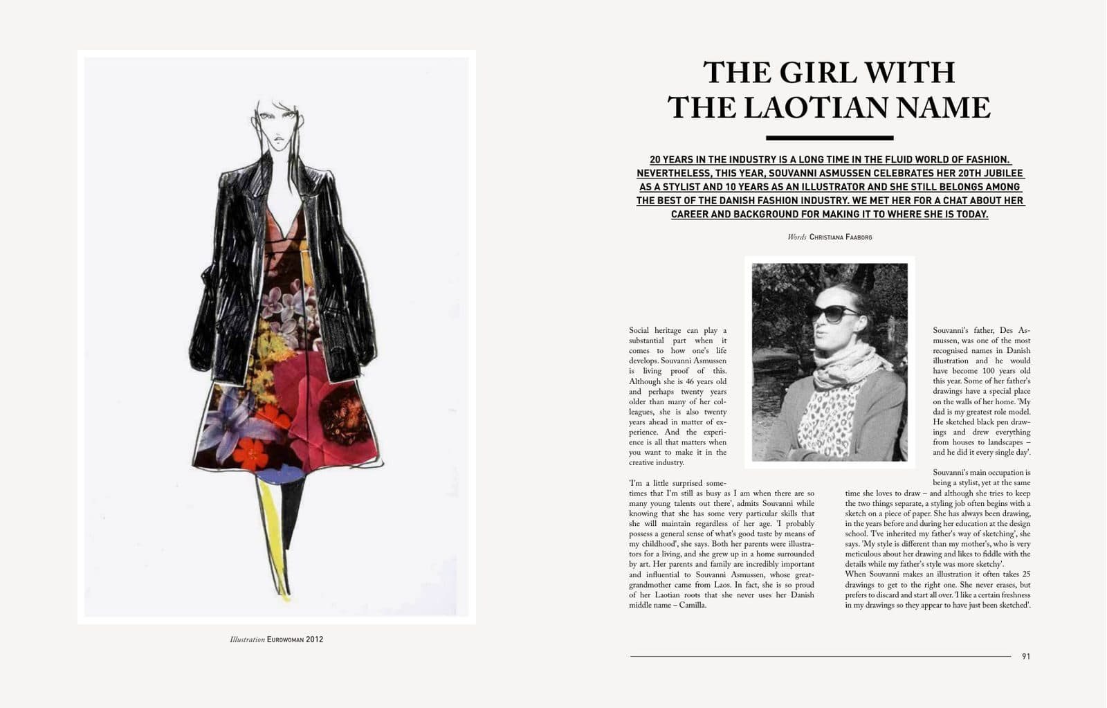 Opening spread of The Girl with the Laotian Name