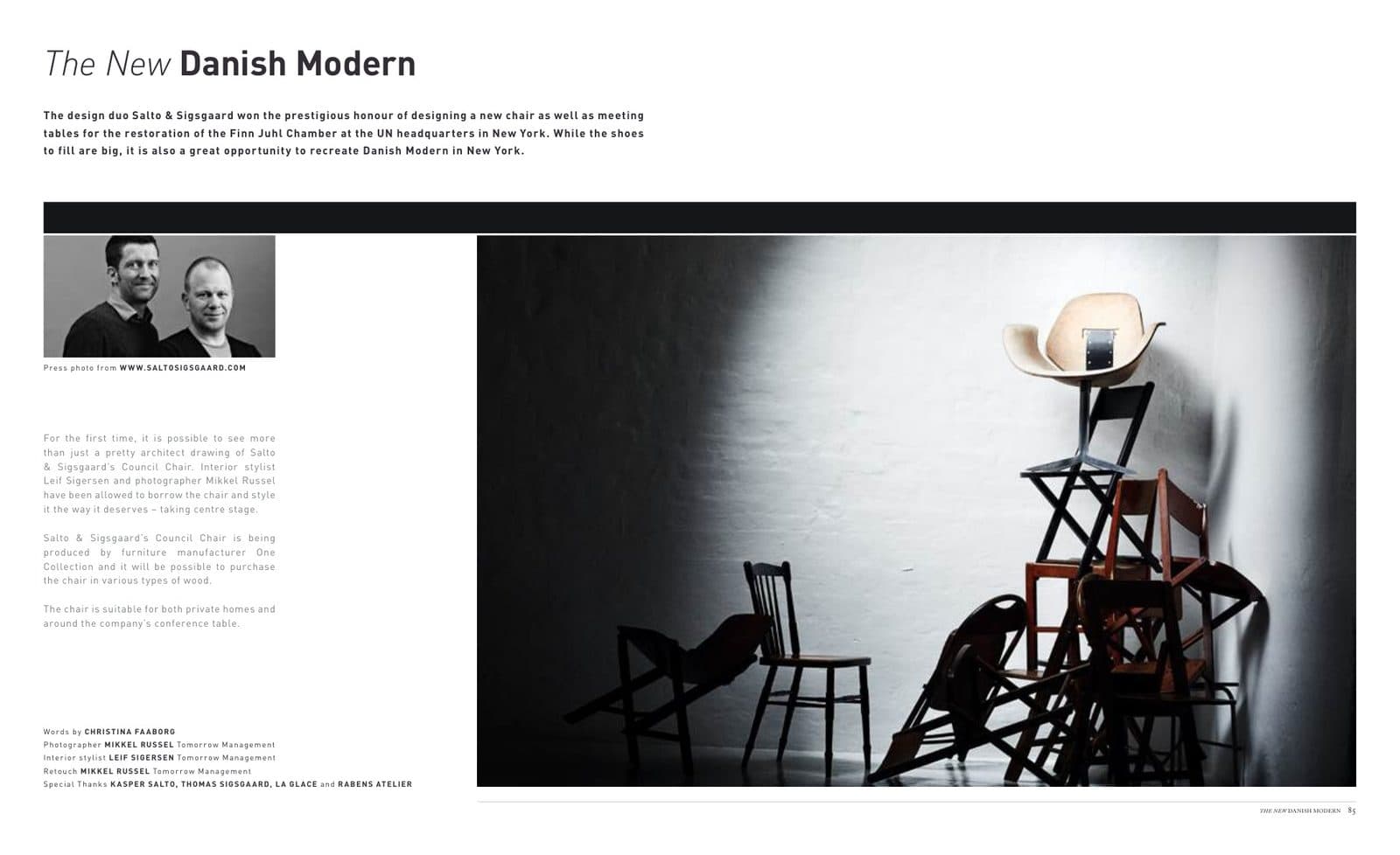 Opening spread of The New Danish Modern